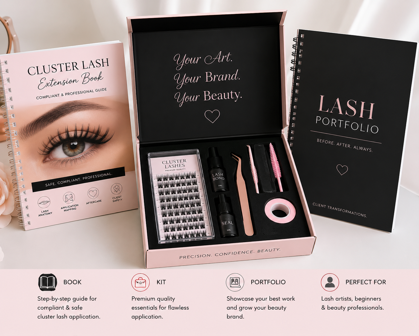 Cluster Eyelash Extenstion Starter Kit & Professional Online Portfolio
